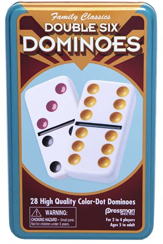 Pressman Double 6 Colored Dominoes, 5