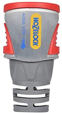 HOZELOCK - Aquastop Hose Connector Pro ø 12.5mm - 15mm (1/2- 5/8) Soft Touch: Aquastop, Watertight, Non-slip, Good Hose Grip, Robust Metal Housing, Flexible [2035P0000]