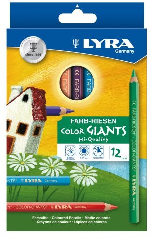 Lyra Buntstifte - 12er Set - Eiche - Modern - Holz - Easel