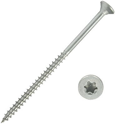 100 Stück Edelstahl-Schrauben 4x70 mm Teilgewinde Torx - Spanplattenschrauben mit Senkkopf - Holzschrauben/Holzbauschrauben - Werkstoff A2 VA V2A - Edelstahlschrauben/Universalschrauben TX20