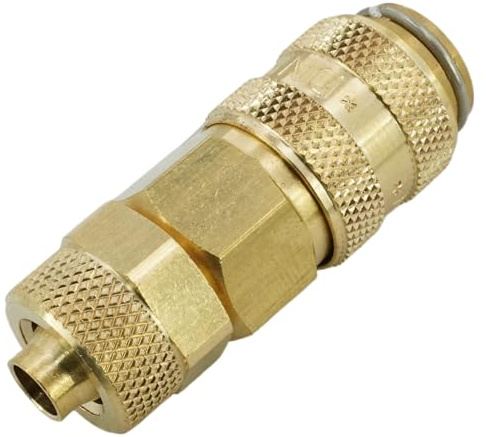Druckluftkupplung NW 5 mit Überwurfmutter (Messing - 8 x 6 mm)