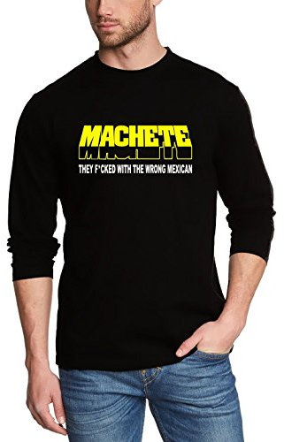 Coole-Fun-T-Shirts T-Shirt MACHETE-Langarm, schwarz, XL, 10671_schwarz-langarm_GR.XL