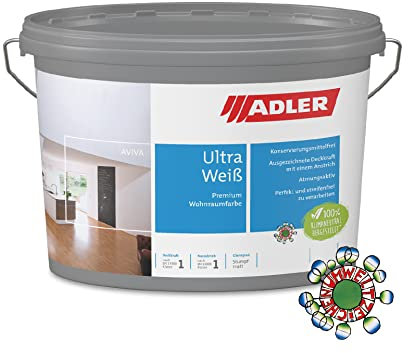 Aviva Ultra-Weiß, Premium Wandfarbe weiß 3l
