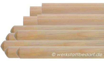werkstattbedarf 10x Besenstiele aus Kiefernholz 160cm Ø24mm, ohne Konus