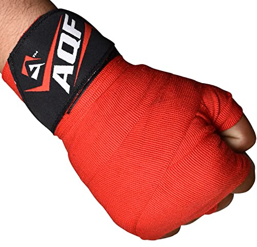 AQF Boxbandagen 4m Elastisch Bandagen Boxen MMA Kickboxen Harren & Damen | Handgelenkschutz, Klettverschluss, Premium Baumwollmischung, Langlebiges Material, Für Kampfsport, Paarweise Lieferung