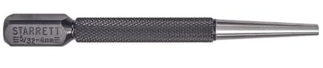 Starrett 800E Square-Head Nail Set Punch, 4 Length, 5/32 Punch Diameter