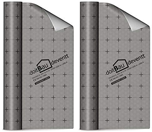 2 doitBau Unterspannbahn 1,5m x 50m (75m²) 100g/m² - Wasserdicht | Diffusionsoffen | Alterungsbeständig | Folie für Dach & Flachdach | Dachfolie | leicht zu verlegen