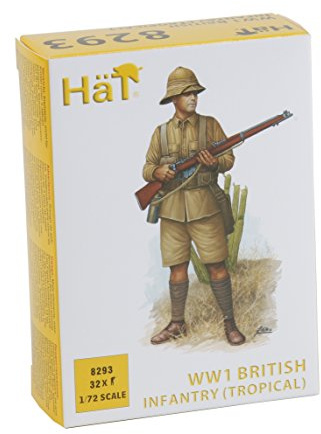 HäT 008293 - Plastikmodellbausatz, 1/72 WWI Britische Infanterie,Tropen, Olive Green, Khaki