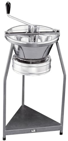 Louis Tellier P10 Professional Food Mill on Tripod - Tomato Sauce, Purees & Soups - Includes 3mm Grid - 22 lbs/min