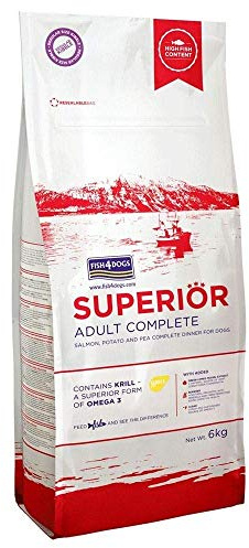 Fish4dogs överlägsen vuxen komplett liten bit 6 kg