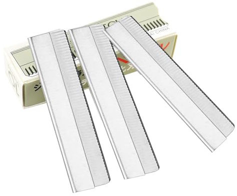 Bezall 50Pcs Single Edge Razor Blades, Stainless Steel Straight Razor Blade Refills, Eyebrow Trimmer Facial Hair Blades for Women and Men