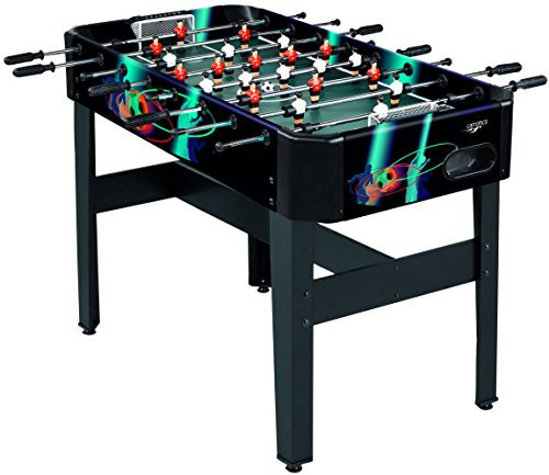 Carromco Tucana-XT Tischfußball – Kickertisch 122x61x83 cm in Schwarz mit Design, Kicker für Kinder, Jugendliche & Erwachsene – inkl. 2 Bälle Ø 32 mm, Unisex Jugend-Kicker