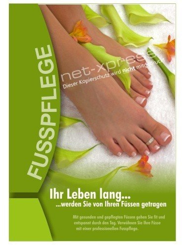 net-xpress Plakat für Fußpflegepraxis DIN A1, Werbeplakat Poster Nagelstudio