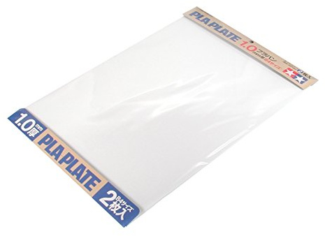 TAMIYA 70124 Plastic Plate 1.0 mm Pack of 2 257 x 364 mm White