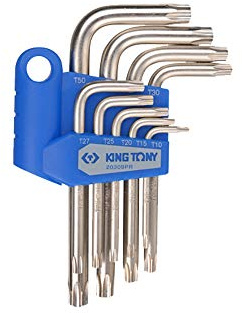 King Tony 20309PR - Conjunto de llaves allen torx en el sistema de la caja de 9