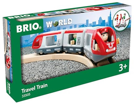 BRIO 33505 - Roter Reisezug - Spielzeuglok, Kleinkind-Spielzeug für Kinder ab 3 Jahren