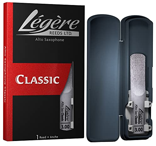 Légère Reeds - Altsaxophonblatt, Classic, Blattstärke 3.00 (AS3.00) - Hochwertiges synthetisches Holzblasrohr