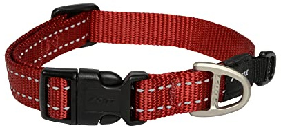 ROGZ HB11-C Utility Halsband/Snake, M, rot