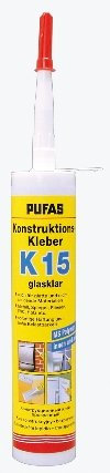 Pufas Konstruktionskleber K15 - für Fliesen, Glas, Keramik, Holz und Kunststoff 290ml