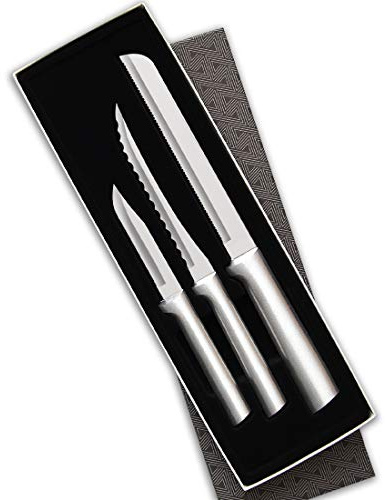 Rada Cutlery Sensational Serrations Gift Set (S54), 3-Piece Knife Set, Stainless Steel Blade, Silver Handle