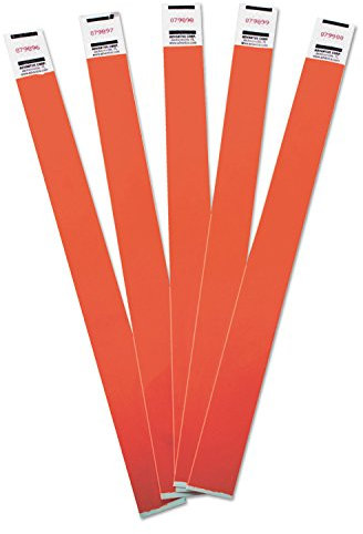 ADVANTUS Crowd Management Tyvek Armbänder, fortlaufend nummeriert, rot, 100 Stück (75441)