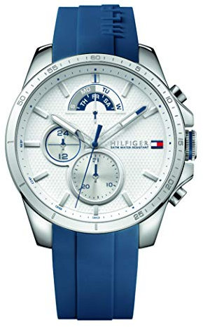 Tommy Hilfiger Reloj Analógico para Hombres de Cuarzo con Correa en Silicona 1791349