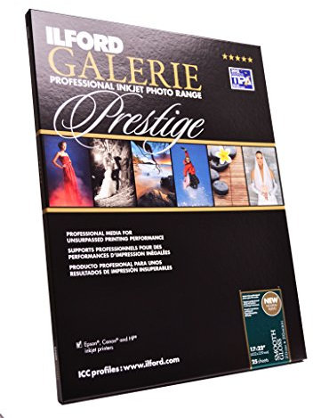 Ilford Galerie Premium Smooth glänzend 2001742 Papier Tintenstrahldrucker Foto RC glänzend A2 25 Blatt 310 g