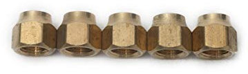 LTWFITTING Brass 5/16 OD 45 Degree Flare Short Forged Nut,Flare Tube Fitting(Pack of 5)