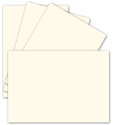 Enkel Din A6 kort kort ark – naturligt vitt – FSC certifierad 102 x 147 mm – 250 g/m² kvalitetsmärke: Neuser Vellina. 100 Einzelkarten Naturweiß