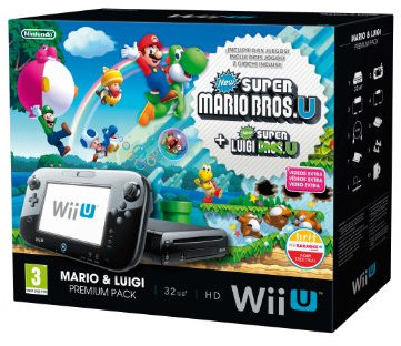 NINTENDO - CONSOLA NINTENDO WII U PREMIUM + MARIO & LUIGI