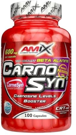 Amix - Carnosyn - Suplemento Alimenticio - Potencia los Entrenos - Mejora la Recuperación - Potente Quelante - Nutrición Deportiva - Contiene 100 Cápsulas