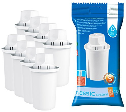 DAFI Universella vattenfilterpatroner vattenfilter, plast, vit, 8 stycken (1-pack), 8