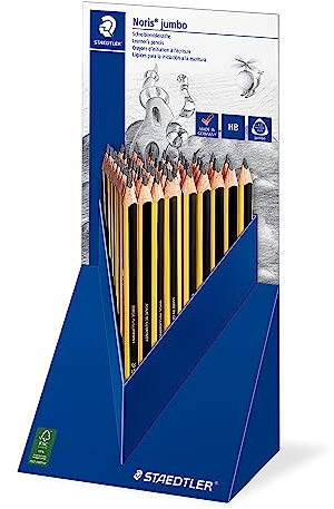 STAEDTLER Noris Jumbo 119 Schreiblernbleistift – HB, 48er Display | Dreikantformat, 4,0 mm Mine, rutschfeste Oberfläche – für Schulanfänger – Art.-Nr. 119 NKP48