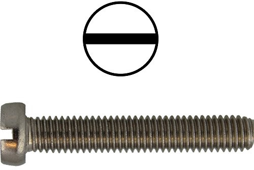 10 Stück Zylinderschrauben M5 X 10 mit Schlitz DIN 84 Edelstahl A2