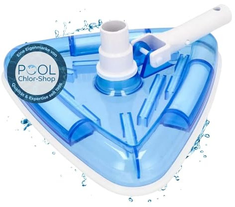 Duraol Triangle d'aspiration de Sol de Piscine I Brosse de Piscine de Haute qualité pour Toutes perches télescopiques I Aspirateur de Sol avec 7 brosses I Maniable pour Un Nettoyage Optimal