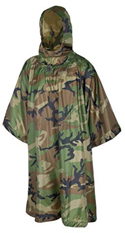 Helikon-Tex Poncho U.S. Model - Poliestere, woodland, taglia unica