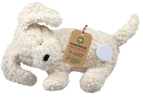 Efie Spieluhr Hund – Bio-Baumwolle (kbA), Made in Germany, mechanisch & waschbar, GOTS-zertifiziert - Melodie (Weißt du wieviel Sternlein stehen)