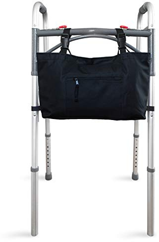 RMS Water Resistant Tote Bag for Walker, Rollator or Scooter (Black)