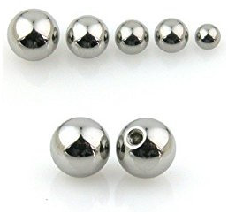 Unbekannt Schraubkugel aus Chirurgenstahl mit 1.2mm Gewinde ohne Stein 6mm