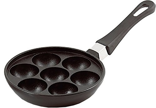 Unimet Padella rotonda 18 cm, Nero, Rivestito, Krapfen, Frittura, Sauté, Grigliatura, Cottura di verdure, Uova, Pancakes, Cucina