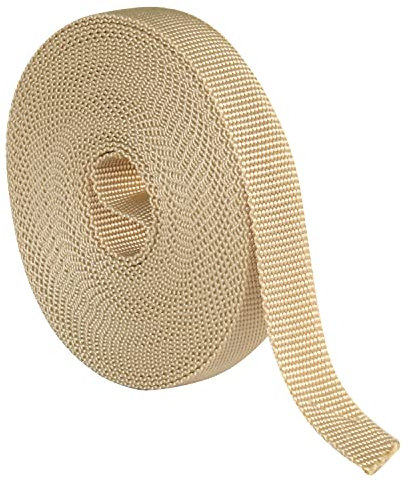 Amig - Nastro per raccoglitori avvolgibili | Corda di ricambio per bobine di tapparelle a tocco morbido e rigido | Resistente ai raggi UV e all'abrasione | Colo Avorio | Dimensioni: 18 mm x 6 m