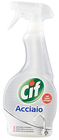 Cif – Inox, Savon Avec agents polir – 6 pièces de 500 ml [3 l]