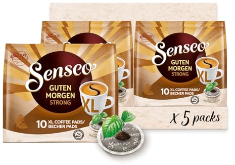 Senseo Pads Guten Morgen Strong XL, 5 x 10 Getränke, 50 Kaffeepads