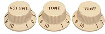 Fender Boutons 1 Volume / 2 Tone Strat aged white
