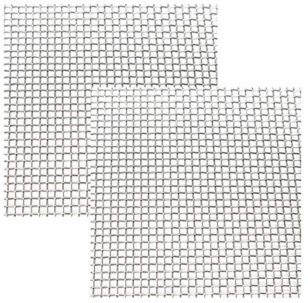 SOFIALXC 304 Plaque De Grillage Métallique en Acier Inoxydable10 Mesh en Acier Inoxydable Tissé Jardin Clôture Grillagée, Feuille en Métal Mesh 2.17mm Trou-50x100cm/19.7x39.4inch 2pcs