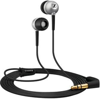 Sennheiser CX 300-II Precision In-Ear-Kopfhörer (1,2 m Kabellänge, 3,5 mm Klinkenstecker, Tragetasche, Earadapterset S/M/L) silber