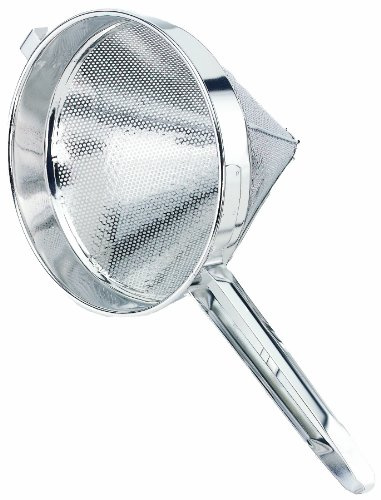 Crestware 9-Inch Fine Mesh Strainer, Stainless Steel, China Cap Strainer