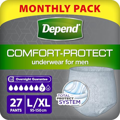 Depend Comfort Protect Incontinence Pants for Men, Large/Extra-Large - 27 Pants