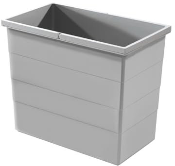 Hailo Inneneimer 1125729 | Mülleimer-Ersatzteil Abfalleimer in Kunststoff Hellgrau | In der Abmessung 415 x 242 x 350 mm | Mülleimer Abfallvolumen 28L | Mit Doppelhenkel