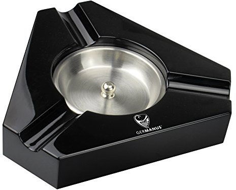 GERMANUS Aschenbecher Zigarre, Schwarz